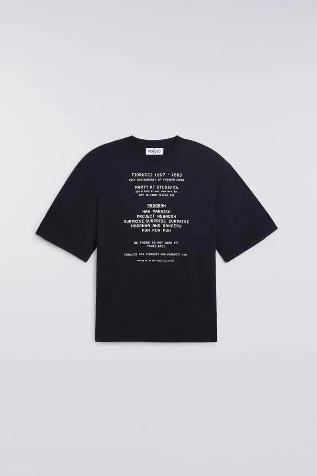 WomenMen Fiorucci Invitation Graphic TShirt Black Black