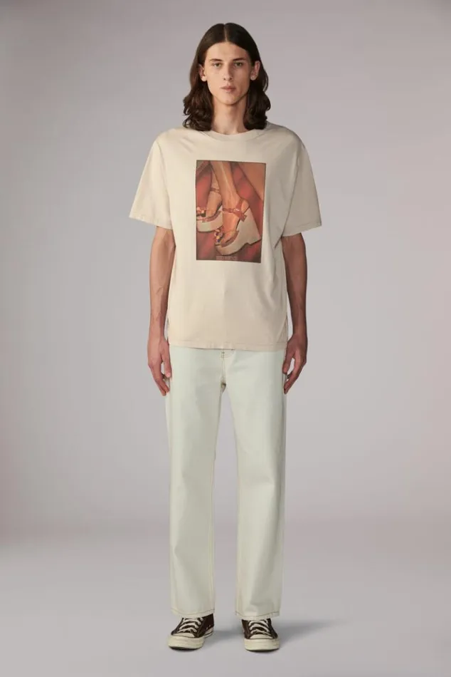 WomenMen Fiorucci Unisex Graphic Heels TShirt Grey Grey WomenMen Fiorucci Unisex Graphic Heels TShirt Grey Grey