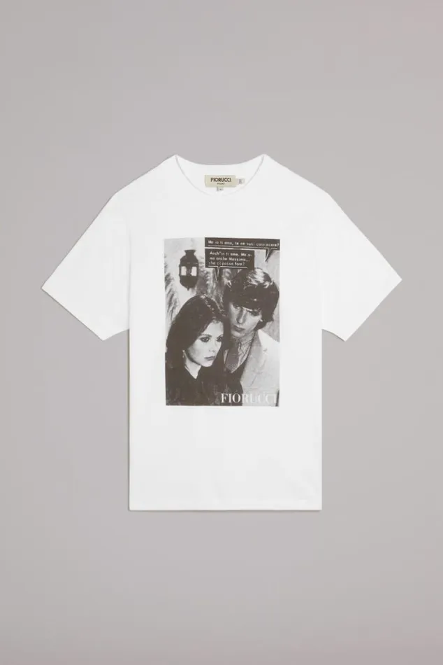 WomenMen Fiorucci Unisex Massimo TShirt White White
