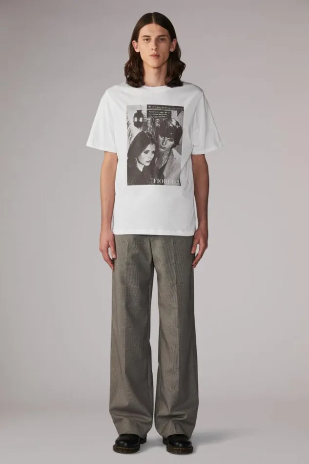 WomenMen Fiorucci Unisex Massimo TShirt White White WomenMen Fiorucci Unisex Massimo TShirt White White
