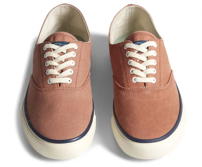 WomenMen Unisex Cloud CVO Deck Sneaker Washed Red Sperry Sneakers