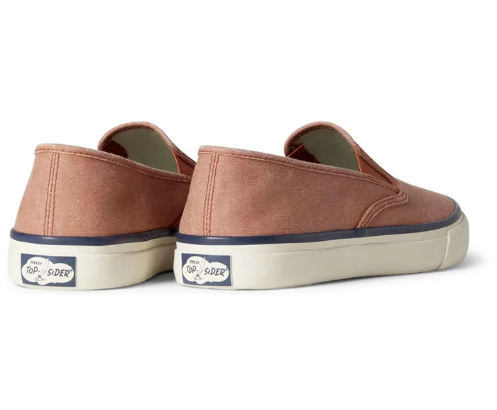 WomenMen Unisex Cloud Slip On Deck Sneaker Washed Red Sperry Sneakers