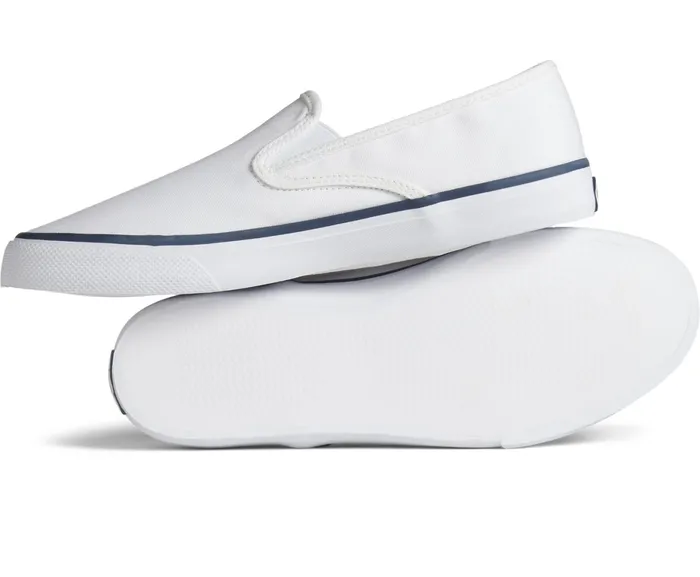 WomenMen Unisex Cloud Slip On Deck Sneaker White Sperry Sneakers