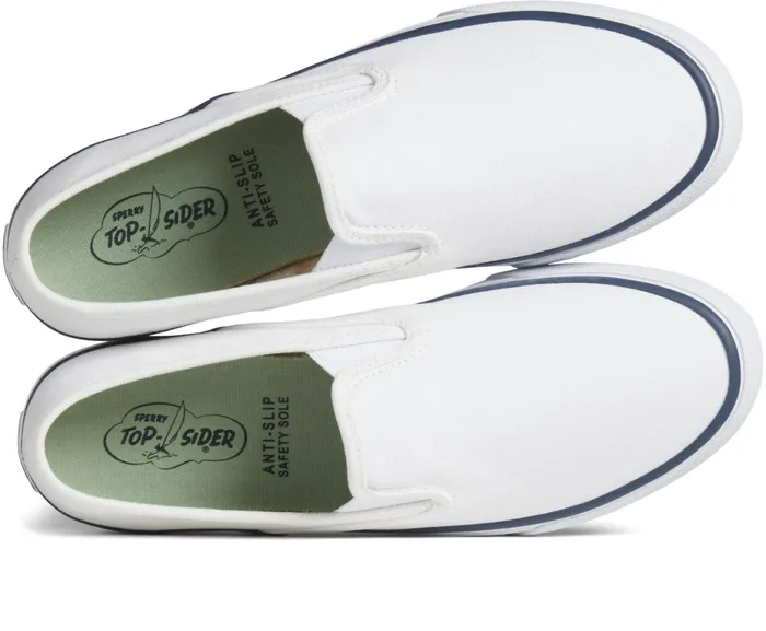 WomenMen Unisex Cloud Slip On Deck Sneaker White Sperry Sneakers