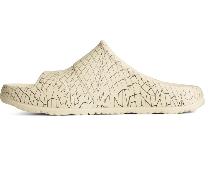 WomenMen Unisex Sperry X Pleasures Fence Float Slide Cream Sperry Sandals