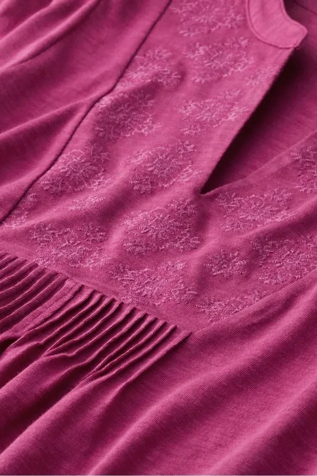 Women Mikaela Embroidered 34 Sleeve Tunic Raspberry Radiance Soft Surroundings Tops Women Mikaela Embroidered 34 Sleeve Tunic Raspberry Radiance Soft Surroundings Tops