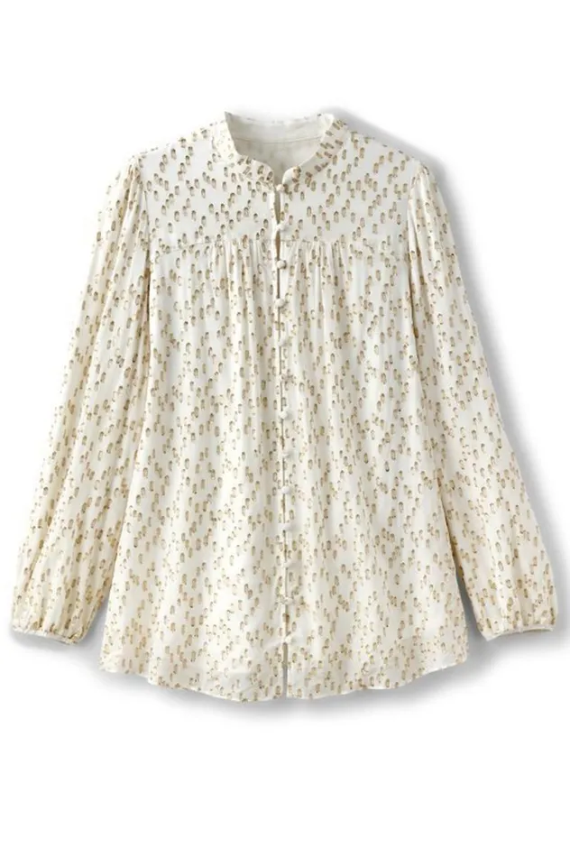 Women Mila Metallic Blouse Ivory Pearl Soft Surroundings Tops Women Mila Metallic Blouse Ivory Pearl Soft Surroundings Tops
