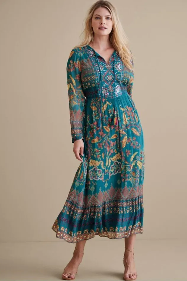 Women Mirapani Dress Ayaletta Blue Soft Surroundings Dresses