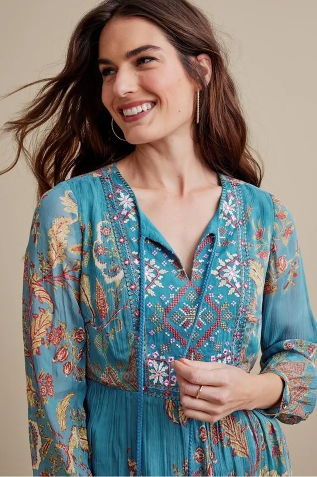 Women Mirapani Tunic Ayaletta Blue Soft Surroundings Tops Women Mirapani Tunic Ayaletta Blue Soft Surroundings Tops