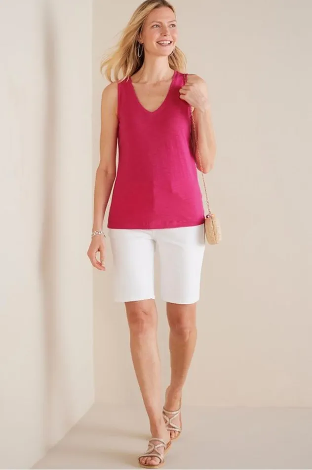 Women Mistral Supima Slub Tank Pink Peacock Soft Surroundings Tops Women Mistral Supima Slub Tank Pink Peacock Soft Surroundings Tops
