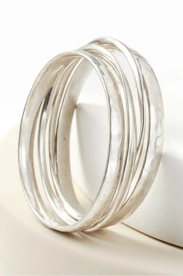 Women Morena Bangle Set Silver Soft Surroundings Jewelry Women Morena Bangle Set Silver Soft Surroundings Jewelry
