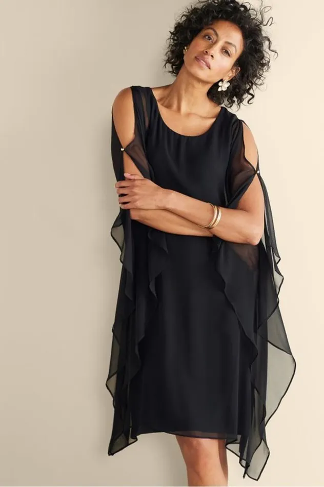 Women Morlaix Silk Dress Black Soft Surroundings Dresses Women Morlaix Silk Dress Black Soft Surroundings Dresses