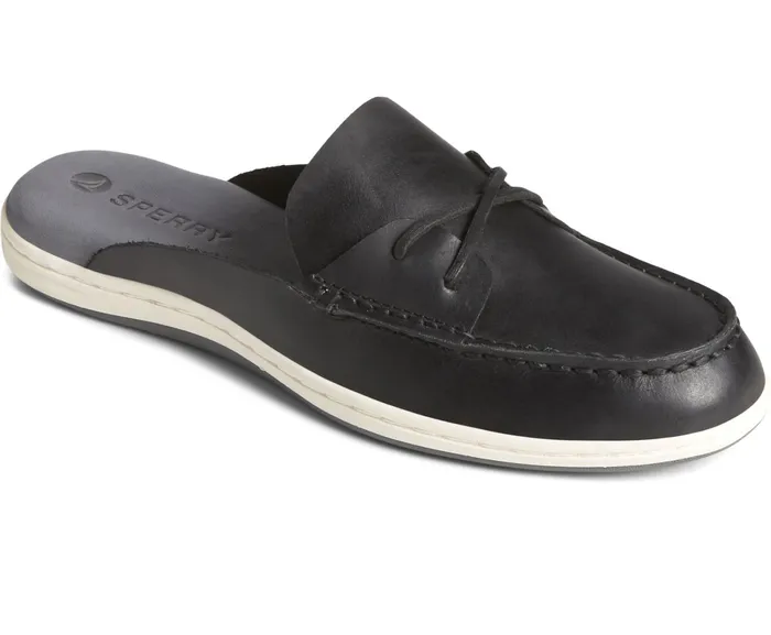 Women Mulefish Leather Boat Shoe Black Sperry Flats and Loafers Women Mulefish Leather Boat Shoe Black Sperry Flats and Loafers