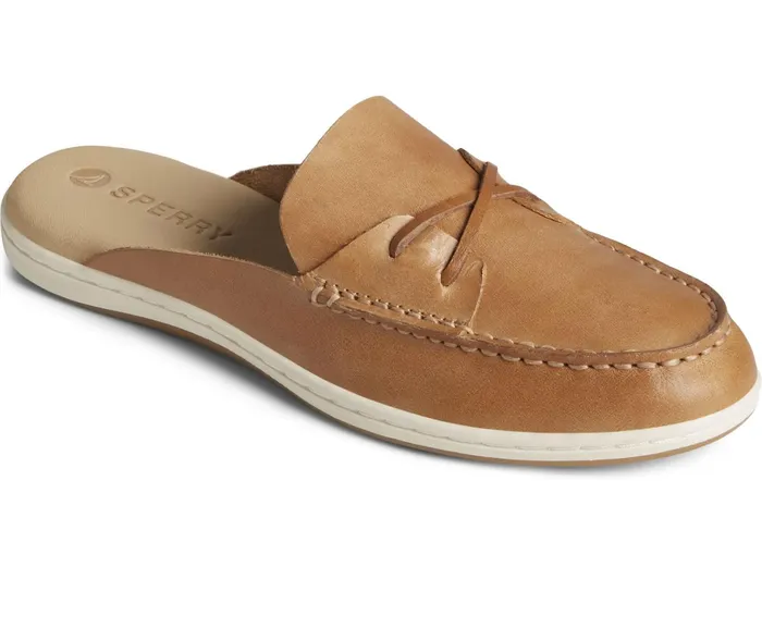 Women Mulefish Leather Boat Shoe Tan Sperry Flats and Loafers Women Mulefish Leather Boat Shoe Tan Sperry Flats and Loafers