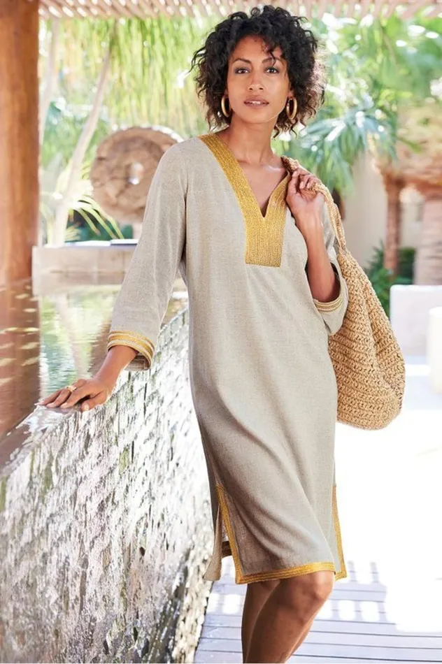 Women Myla Caftan Natural Linen Soft Surroundings Dresses Women Myla Caftan Natural Linen Soft Surroundings Dresses