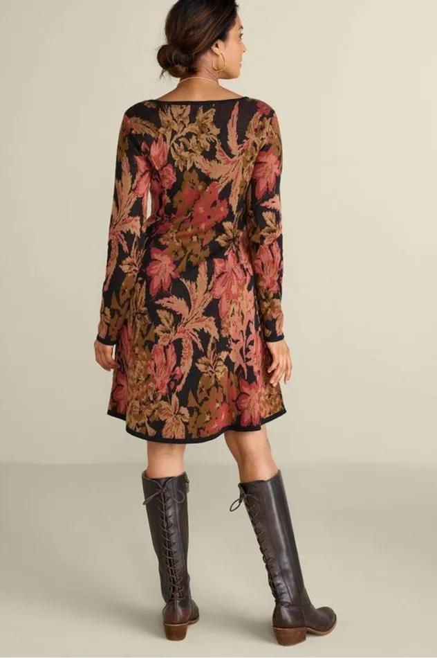 Women Nelia Jacquard Sweater Dress Savannah Garden Soft Surroundings Dresses Women Nelia Jacquard Sweater Dress Savannah Garden Soft Surroundings Dresses