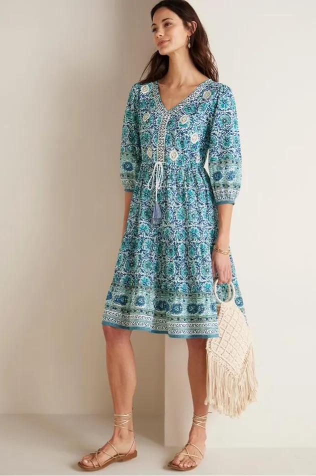 Women Nerissa Dress Abstract Floral Soft Surroundings Dresses