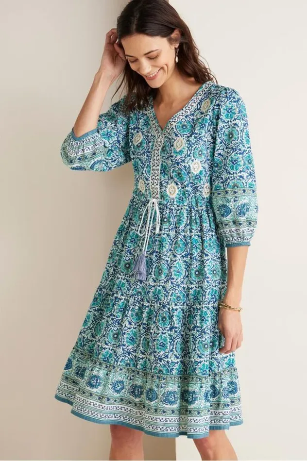 Women Nerissa Dress Abstract Floral Soft Surroundings Dresses Women Nerissa Dress Abstract Floral Soft Surroundings Dresses