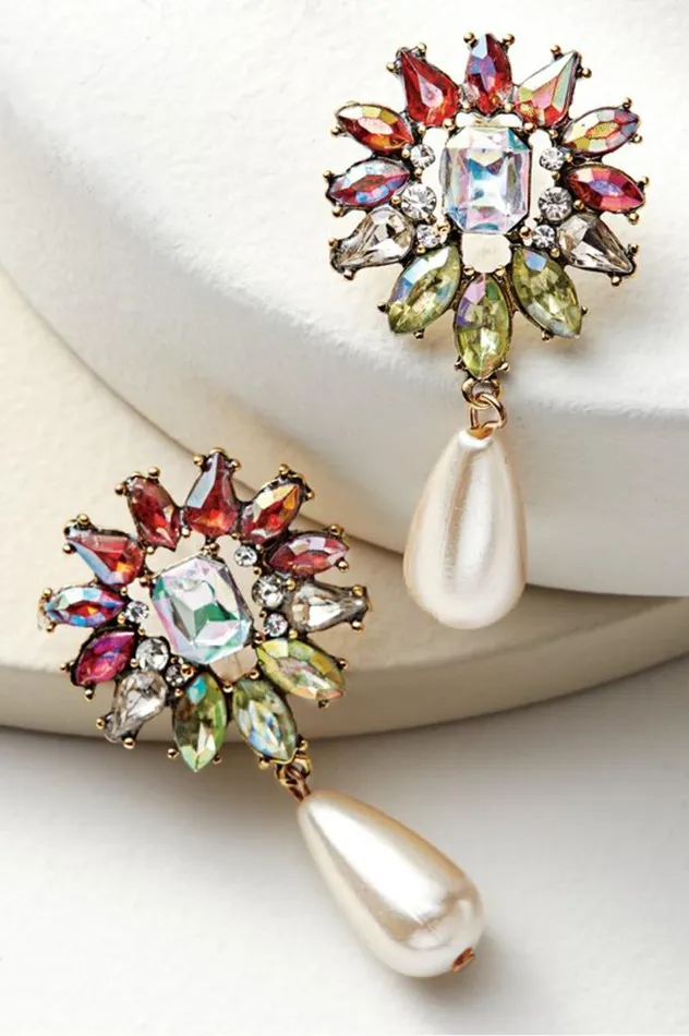 Women Nova Crystal Earrings Multi Soft Surroundings Jewelry