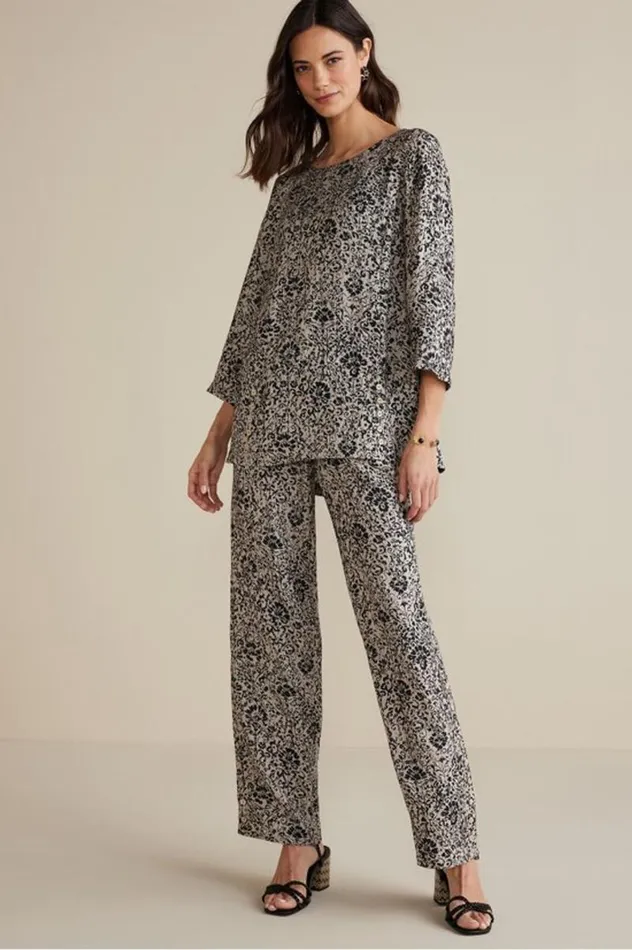 Women Oceo Gauze Tunic Black Soft Surroundings Tops Women Oceo Gauze Tunic Black Soft Surroundings Tops