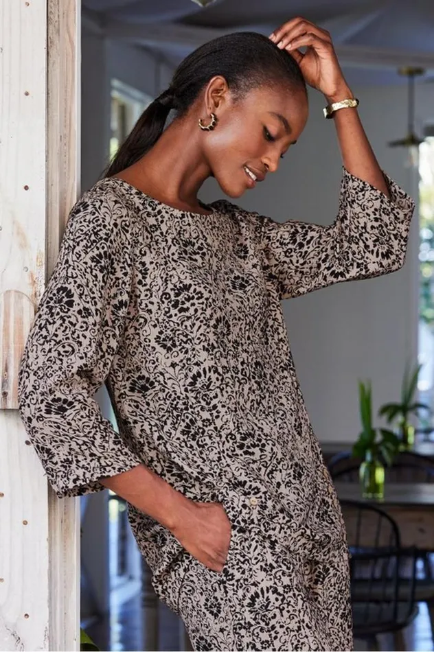 Women Oceo Gauze Tunic Black Soft Surroundings Tops Women Oceo Gauze Tunic Black Soft Surroundings Tops