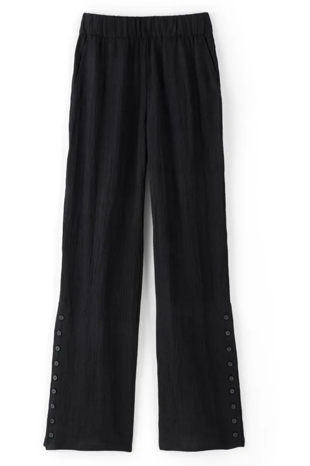 Women Oceo Gauze WideLeg Pants Black Soft Surroundings Pants Women Oceo Gauze WideLeg Pants Black Soft Surroundings Pants