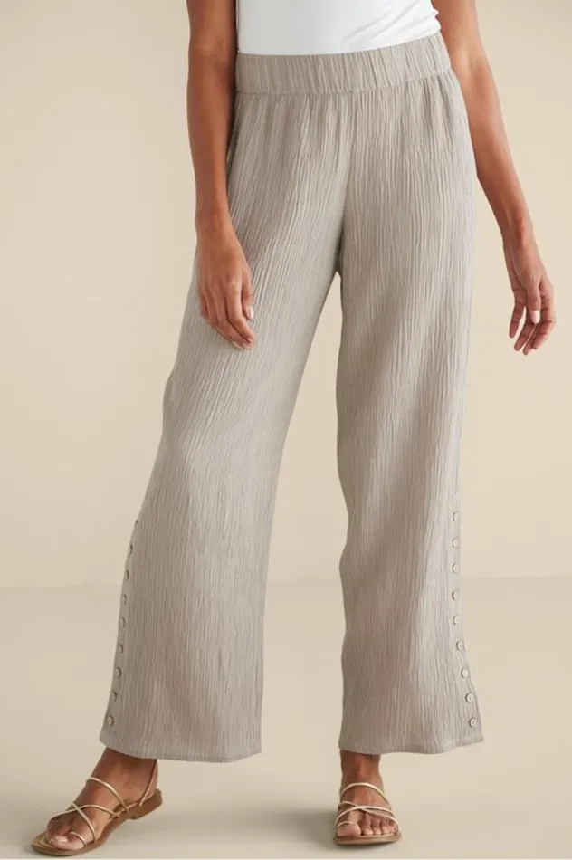 Women Oceo Gauze WideLeg Pants Black Soft Surroundings Pants Women Oceo Gauze WideLeg Pants Black Soft Surroundings Pants