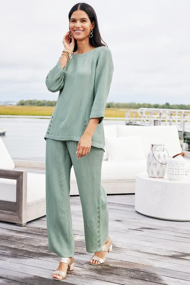 Women Oceo Gauze WideLeg Pants Black Soft Surroundings Pants Women Oceo Gauze WideLeg Pants Black Soft Surroundings Pants