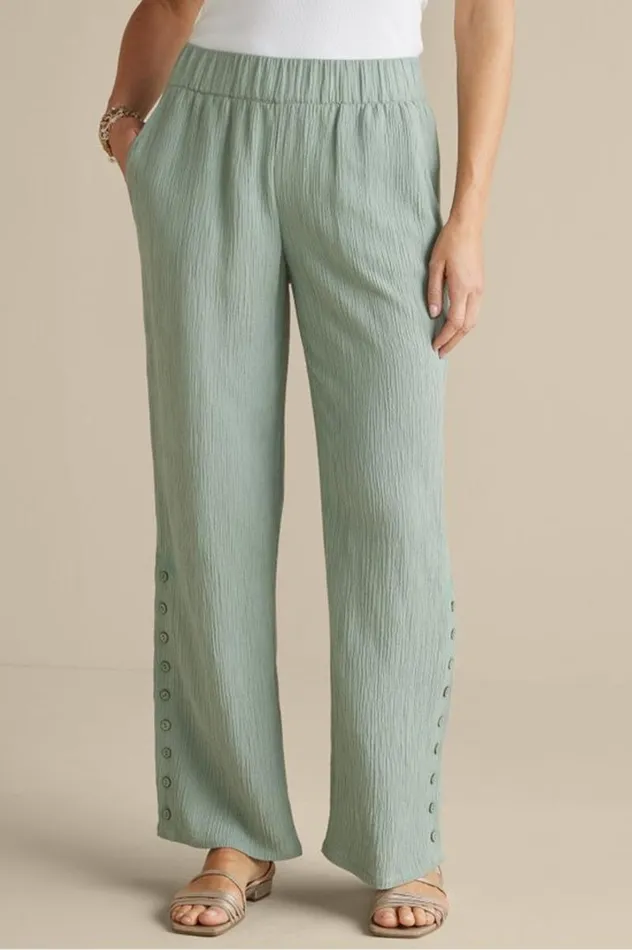 Women Oceo Gauze WideLeg Pants Black Soft Surroundings Pants Women Oceo Gauze WideLeg Pants Black Soft Surroundings Pants