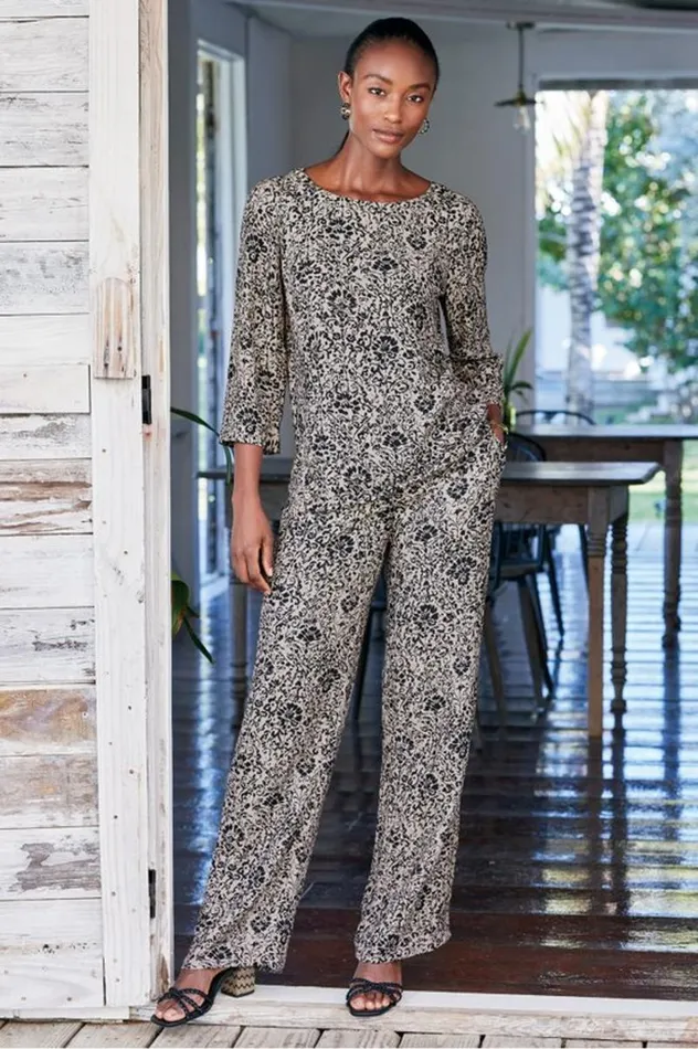 Women Oceo Gauze WideLeg Pants Black Soft Surroundings Pants Women Oceo Gauze WideLeg Pants Black Soft Surroundings Pants
