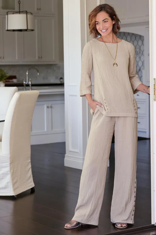Women Oceo Gauze WideLeg Pants Black Soft Surroundings Pants Women Oceo Gauze WideLeg Pants Black Soft Surroundings Pants