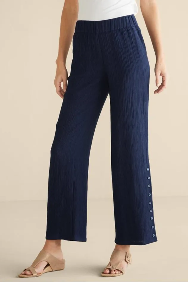 Women Oceo Gauze WideLeg Pants Black Soft Surroundings Pants Women Oceo Gauze WideLeg Pants Black Soft Surroundings Pants