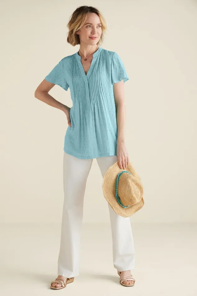 Women Offshore Top Aquatic Blue Soft Surroundings Tops Women Offshore Top Aquatic Blue Soft Surroundings Tops