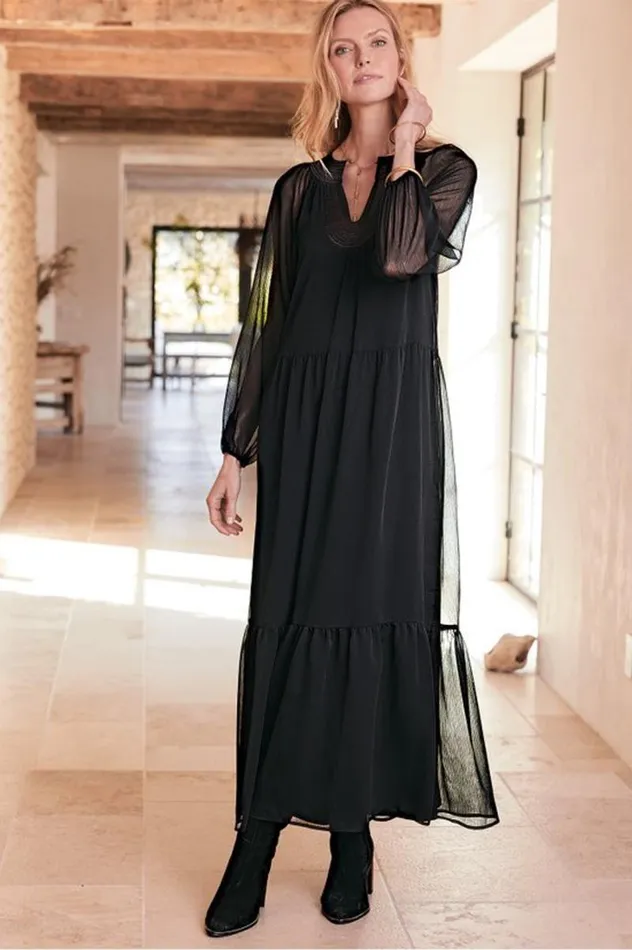 Women Olga Dress Black Soft Surroundings Dresses Women Olga Dress Black Soft Surroundings Dresses