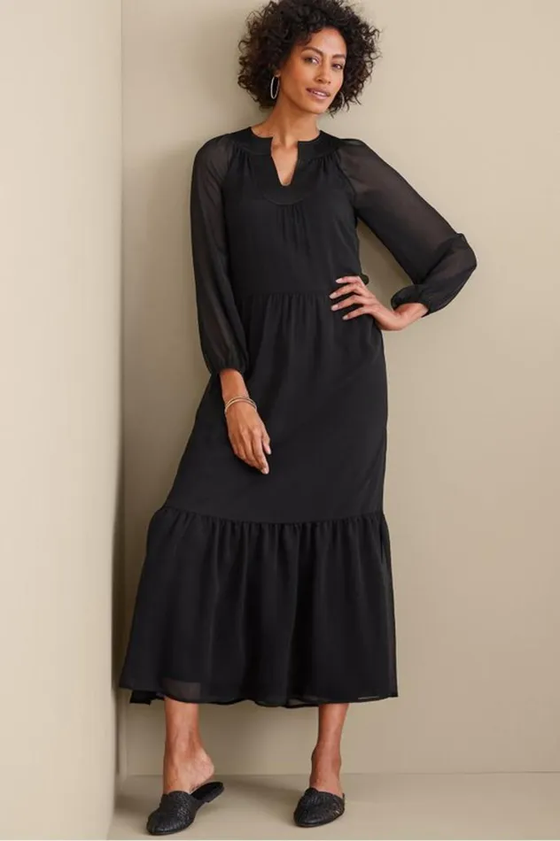 Women Olga Dress Black Soft Surroundings Dresses Women Olga Dress Black Soft Surroundings Dresses
