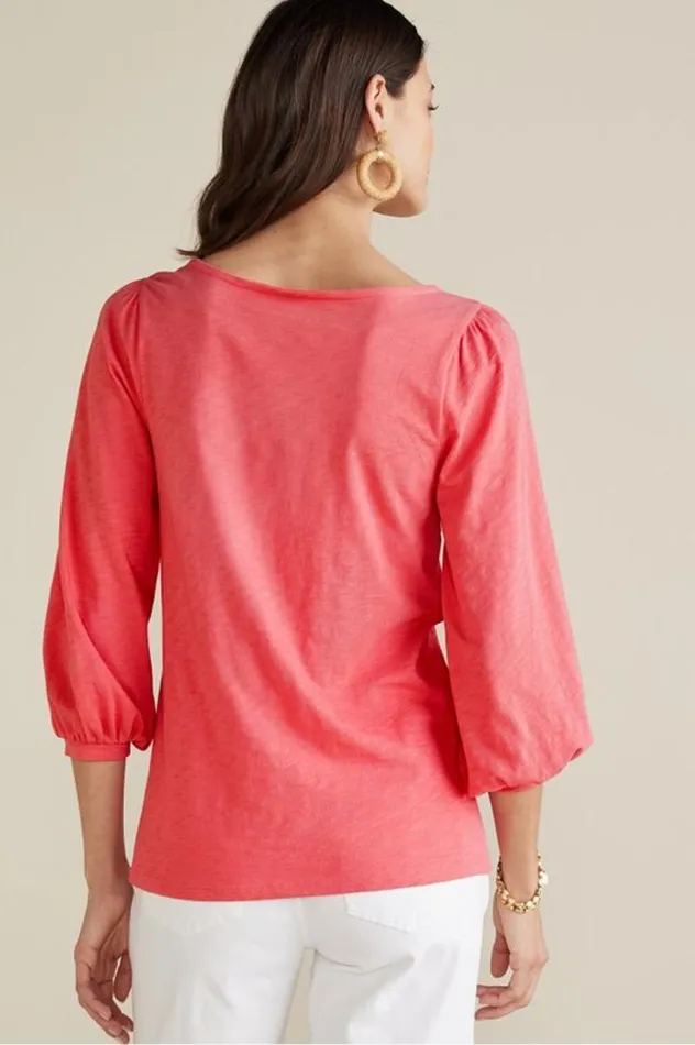 Women Parisian Poet Top Sunset Coral Soft Surroundings Tops Women Parisian Poet Top Sunset Coral Soft Surroundings Tops