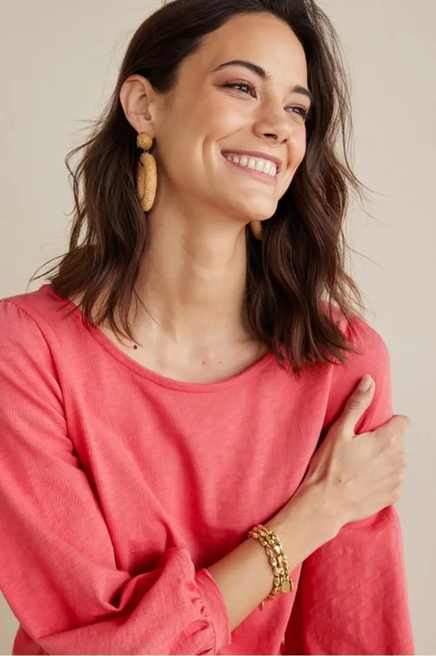 Women Parisian Poet Top Sunset Coral Soft Surroundings Tops Women Parisian Poet Top Sunset Coral Soft Surroundings Tops