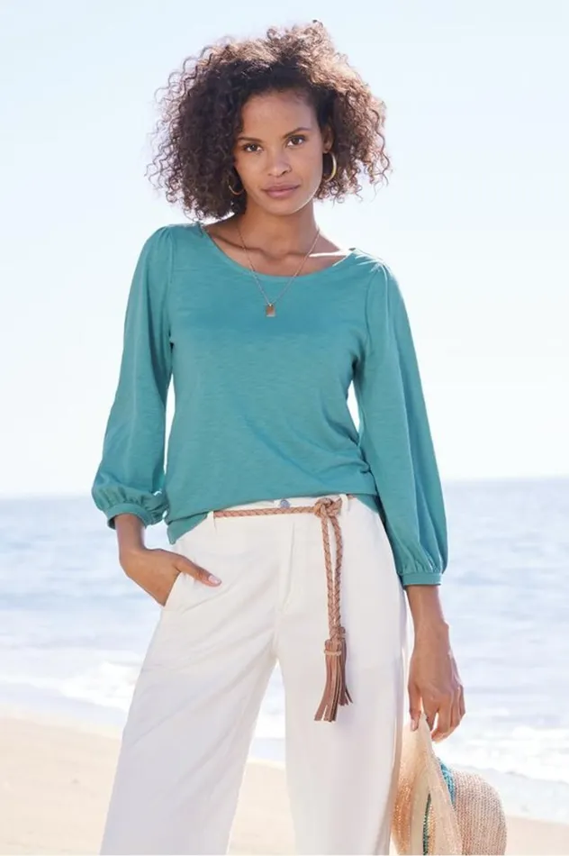 Women Parisian Poet Top Sunset Coral Soft Surroundings Tops Women Parisian Poet Top Sunset Coral Soft Surroundings Tops