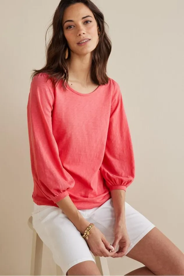 Women Parisian Poet Top Sunset Coral Soft Surroundings Tops Women Parisian Poet Top Sunset Coral Soft Surroundings Tops