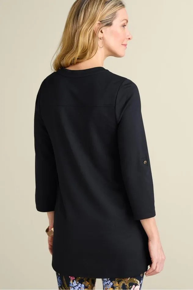 Women Patricia Ponte Tunic Black Soft Surroundings Tops Women Patricia Ponte Tunic Black Soft Surroundings Tops