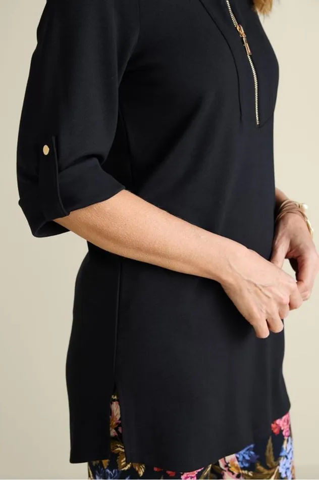 Women Patricia Ponte Tunic Black Soft Surroundings Tops Women Patricia Ponte Tunic Black Soft Surroundings Tops