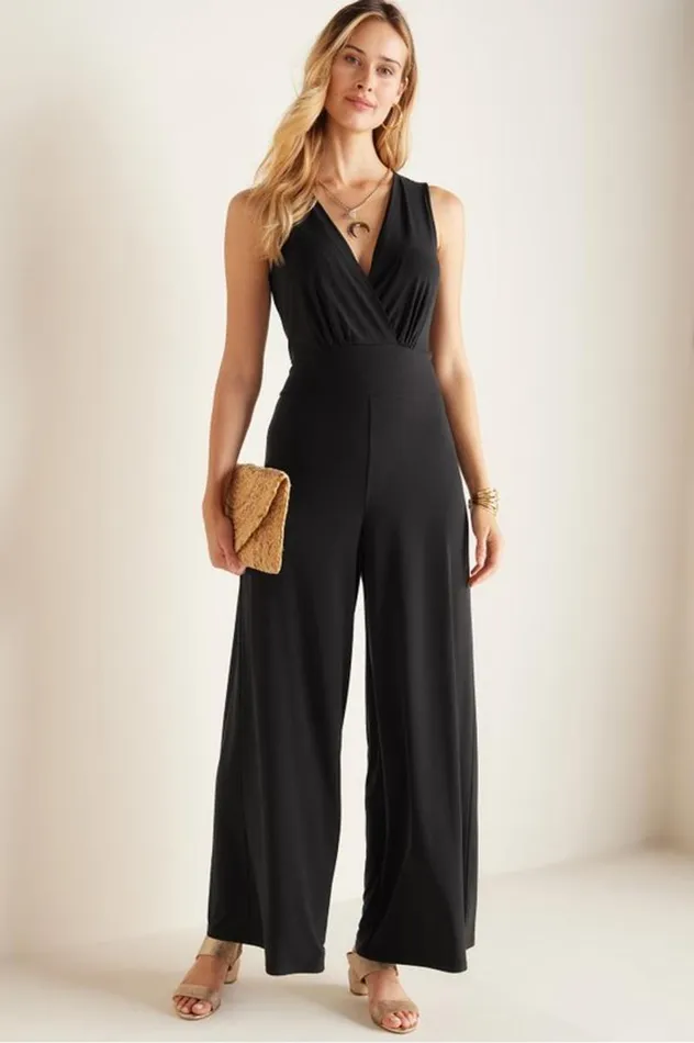 Women Penelope Jumpsuit Black Soft Surroundings Dresses