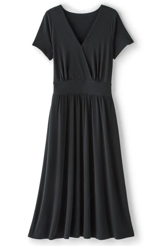 Women Penelope Midi Dress Black Soft Surroundings Dresses Women Penelope Midi Dress Black Soft Surroundings Dresses