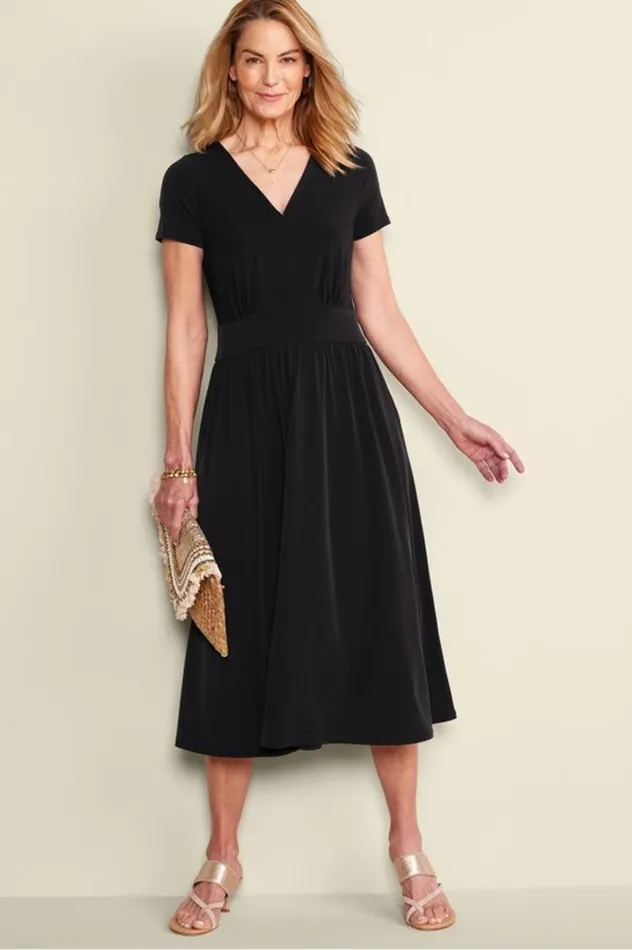 Women Penelope Midi Dress Black Soft Surroundings Dresses Women Penelope Midi Dress Black Soft Surroundings Dresses
