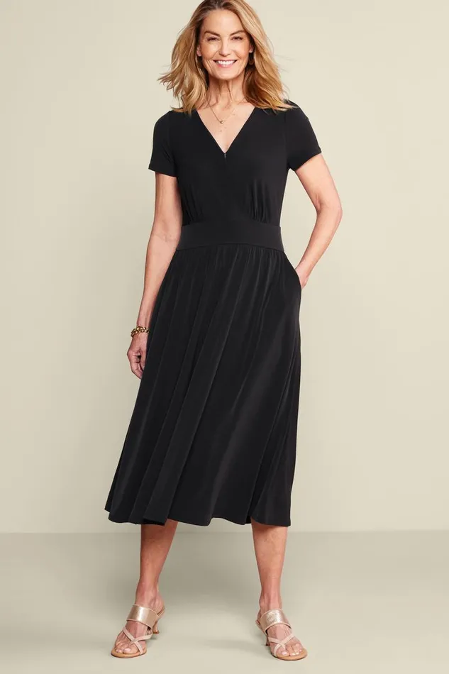 Women Penelope Midi Dress Black Soft Surroundings Dresses Women Penelope Midi Dress Black Soft Surroundings Dresses