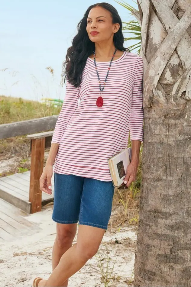 Women Petunia Tunic Naxos Stripe Soft Surroundings Tops Women Petunia Tunic Naxos Stripe Soft Surroundings Tops