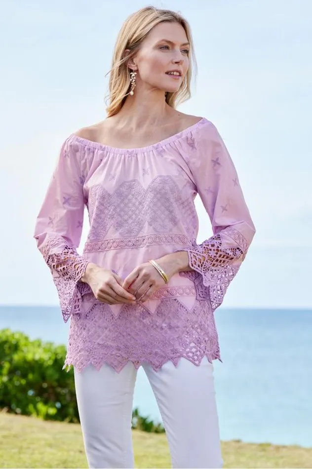 Women Pilar Off The Shoulder Top Orchid Bloom Soft Surroundings Tops Women Pilar Off The Shoulder Top Orchid Bloom Soft Surroundings Tops