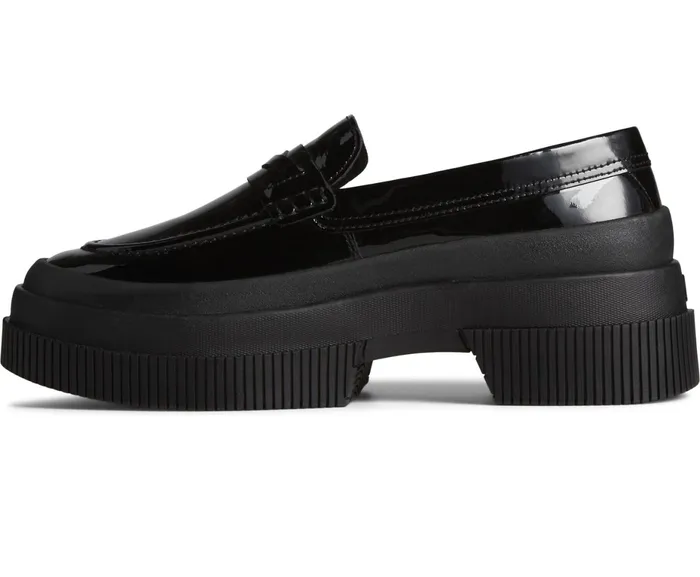 Women Platform Leather Loafer Black Sperry Flats and Loafers Women Platform Leather Loafer Black Sperry Flats and Loafers