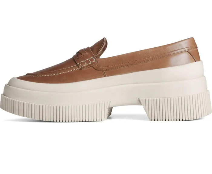 Women Platform Leather Loafer Tan Sperry Flats and Loafers Women Platform Leather Loafer Tan Sperry Flats and Loafers