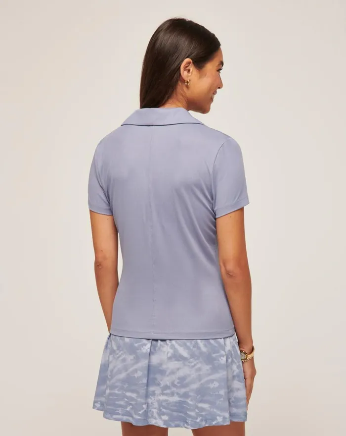 Women Polos TravisMathew BARCELONA RIBBED POLO Tempest
